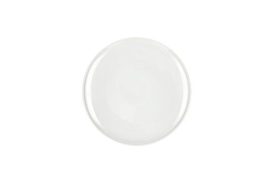 Assiette à dessert en porcelaine blanc Leggero Détouré