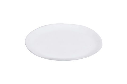 Assiette à dessert ovale en porcelaine blanche Porcelino White Détouré