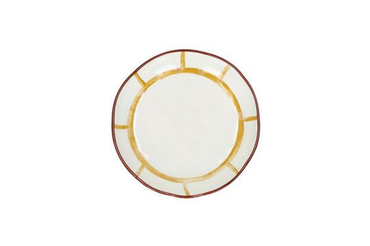 Assiette en porcelaine jaune Mykonos Détouré