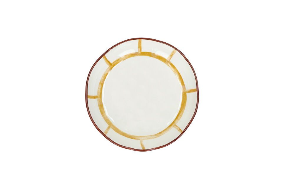 Assiette en porcelaine jaune Mykonos Pomax