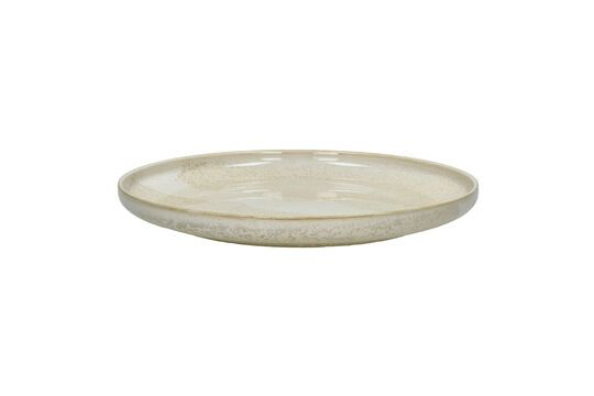 Assiette plate en porcelaine beige Nougat