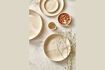 Miniature Assiette plate en porcelaine beige Nougat 3