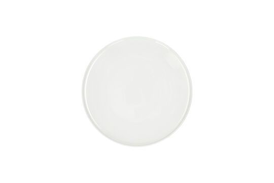 Assiette plate en porcelaine blanc Leggero Détouré