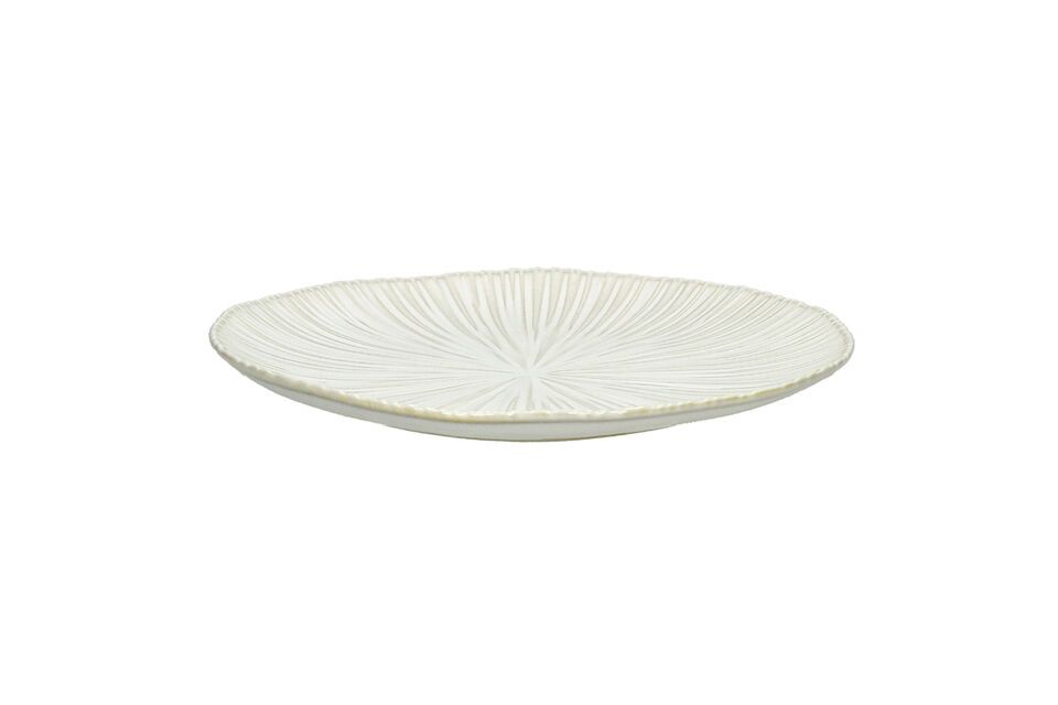 Assiette plate en porcelaine blanc Mysa Pomax