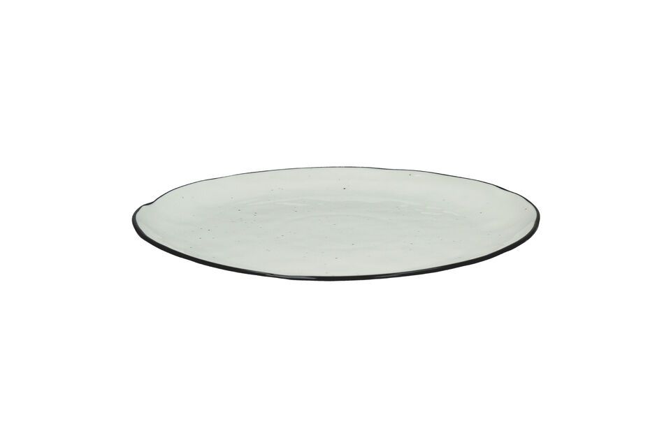 Assiette plate en porcelaine blanche Basil Pomax