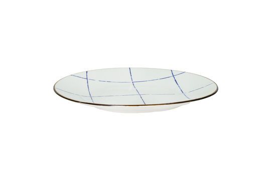 Assiette plate en porcelaine bleue Anafi Détouré