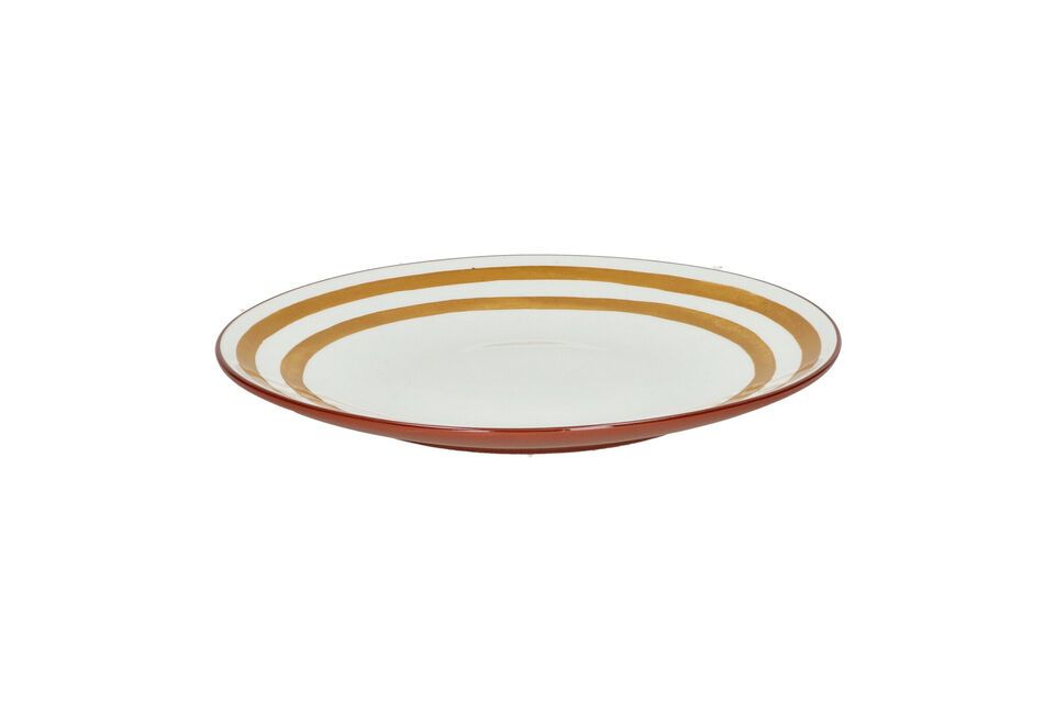 Assiette plate en porcelaine jaune Mykonos Pomax