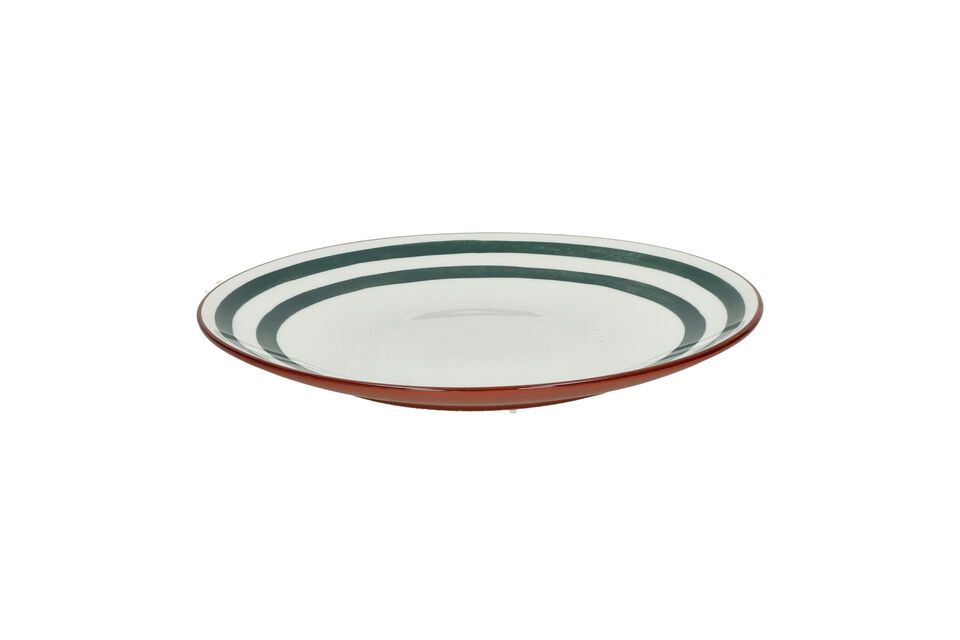 Assiette plate en porcelaine vert Mykonos Pomax