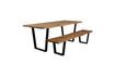 Miniature Banc en bois brun Aka 8