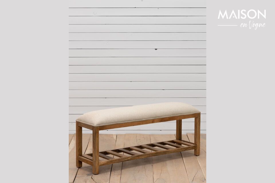 Banc en bois clair Hermine Chehoma