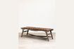 Miniature Banc en bois et cuir marron tressé Hemingway 2