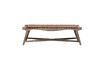 Miniature Banc en bois et cuir marron tressé Hemingway 5