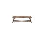 Miniature Banc en bois et cuir marron tressé Hemingway Détouré