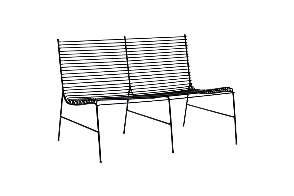 Banc en métal noir String Hübsch