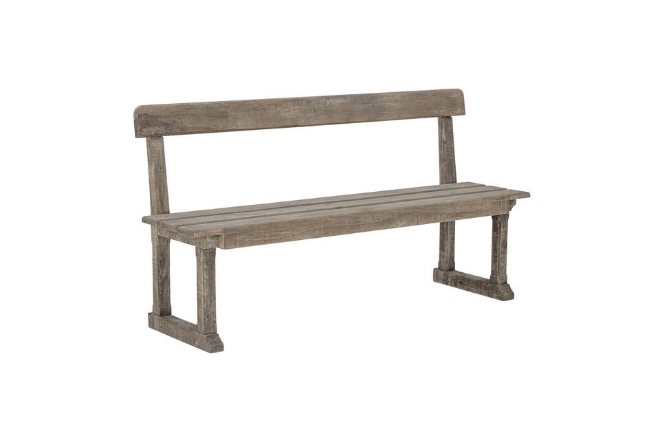 Banc en pin recyclé beige Portland Bloomingville