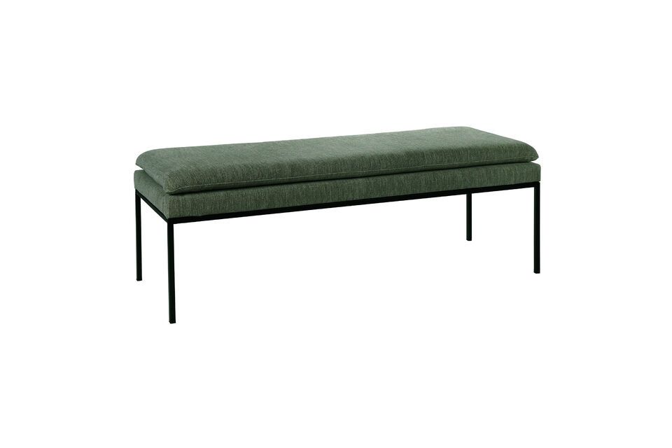 Banc en tissu vert foncé Gallet Pomax