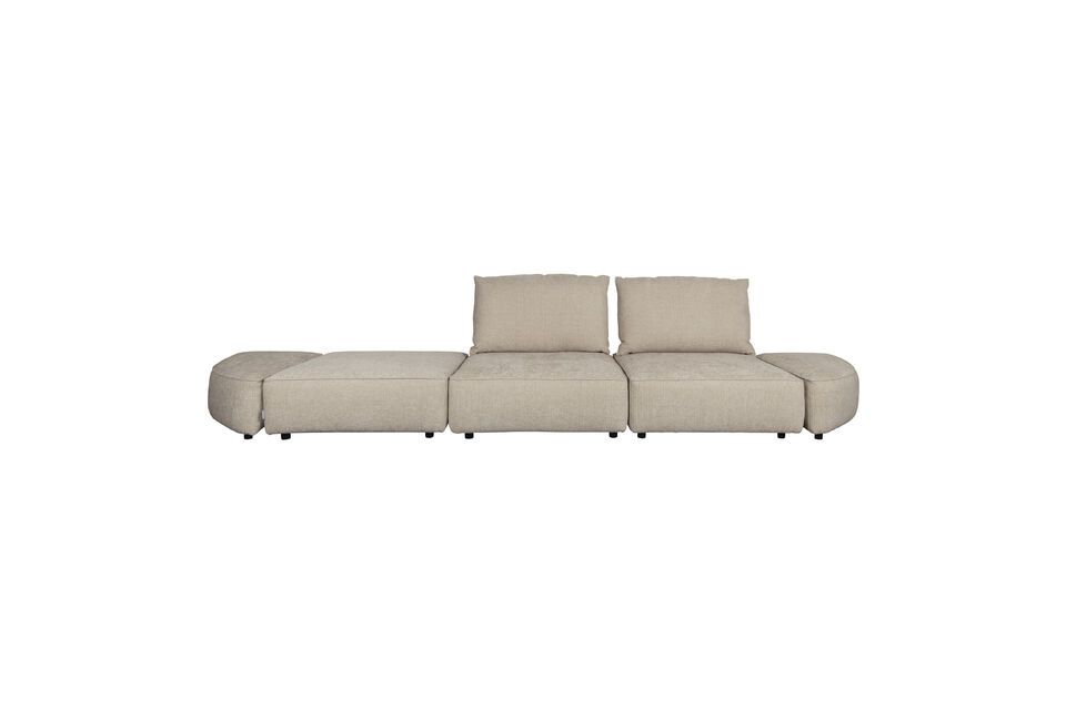 Canapé 5 places en tissu beige Hunter Zuiver