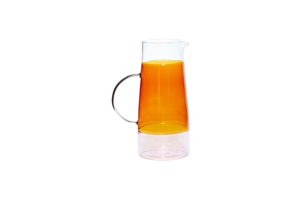 Carafe en verre ambre Lemonade Hübsch