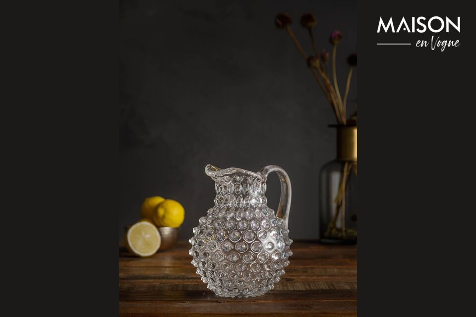 Carafe en verre gris Diamant Chehoma