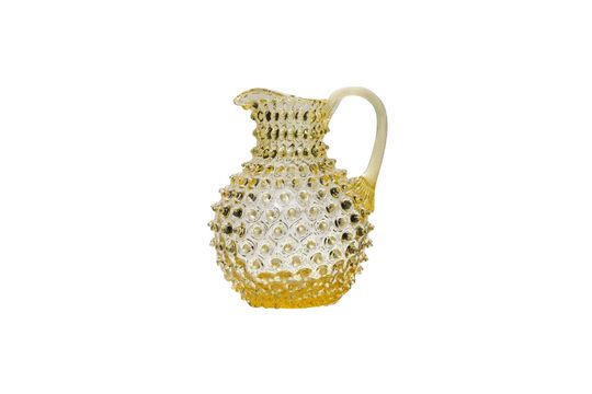 Carafe en verre jaune Diamant Détouré