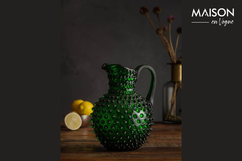 Carafe en verre vert NoSe Chehoma