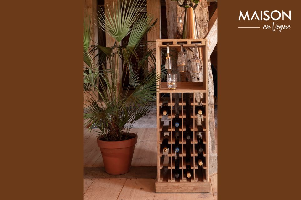 Porte Bouteilles Stalwart Casier à Vins Design Dutchbone en Acier  22x22x68cm - L'Héritier du Temps