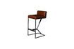 Miniature Chaise de bar en cuir marron Gordon 1