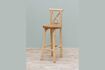 Miniature Chaise de bar en teck beige Luar 2