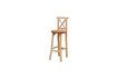 Miniature Chaise de bar en teck beige Luar 1