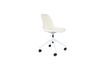 Miniature Chaise de bureau avec roues en tissu blanc Albert Kuip 1