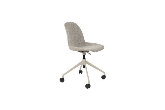 Chaise de bureau avec roues en tissu gris Albert Kuip Détouré