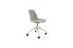 Miniature Chaise de bureau avec roues en tissu gris Albert Kuip 1