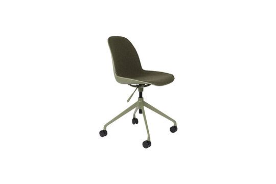 Chaise de bureau avec roues en tissu vert Albert Kuip Détouré