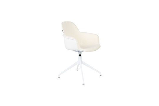 Chaise de bureau en tissu blanc Albert Kuip Détouré