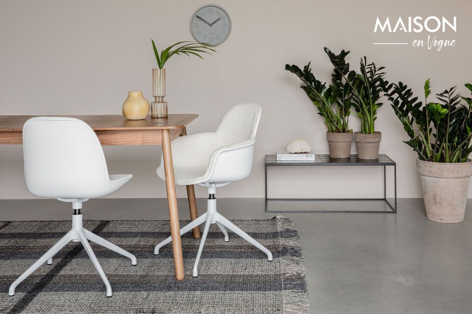 Découvrez la chaise de bureau en tissu blanc Albert Kuip