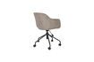 Miniature Chaise de bureau en tissu taupe Junzo Rib 5