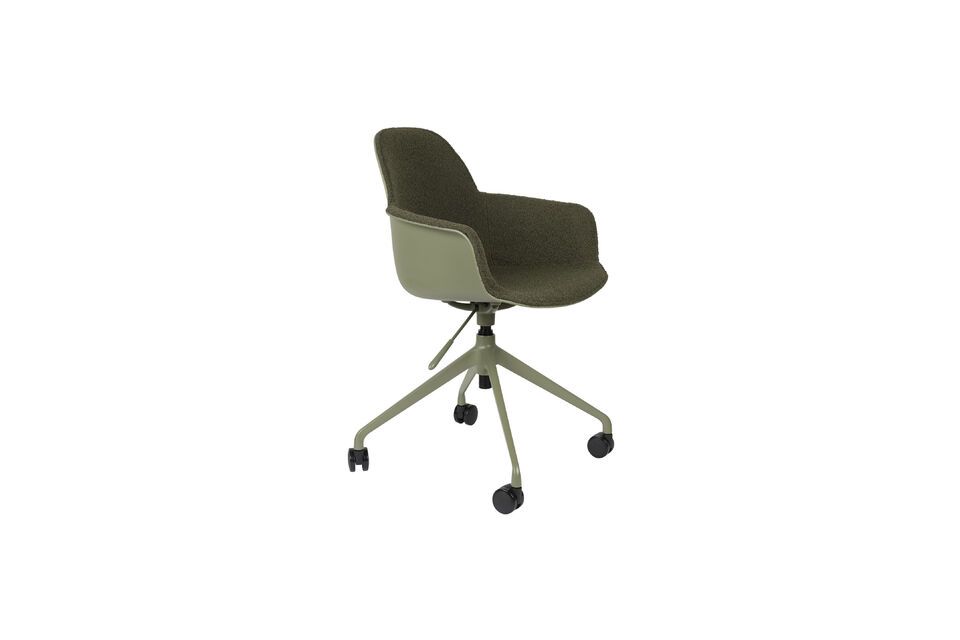 Chaise de bureau en tissu vert Albert Kuip Zuiver