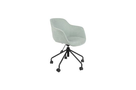 Chaise de bureau en tissu vert Junzo Rib Détouré