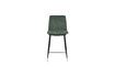 Miniature Chaise de comptoir en tissu vert foncé Lionel 3