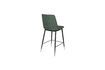 Miniature Chaise de comptoir en tissu vert foncé Lionel 5