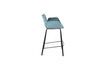 Miniature Chaise de comptoir en velours bleu Brit 5