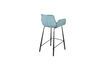 Miniature Chaise de comptoir en velours bleu Brit 6