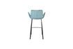 Miniature Chaise de comptoir en velours bleu Brit 7