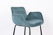 Miniature Chaise de comptoir en velours bleu Brit 10