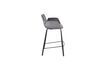 Miniature Chaise de comptoir en velours gris Brit 7