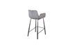 Miniature Chaise de comptoir en velours gris Brit 8