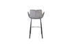 Miniature Chaise de comptoir en velours gris Brit 9