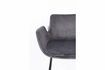 Miniature Chaise de comptoir en velours gris Brit 11