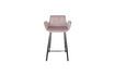 Miniature Chaise de comptoir en velours rose Brit 6