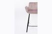 Miniature Chaise de comptoir en velours rose Brit 11